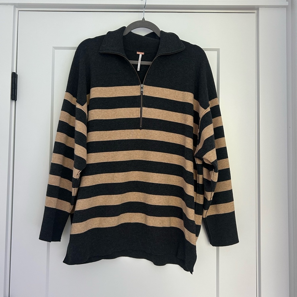 Free people coastal stripe pullover